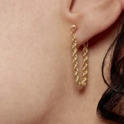 Boucles D'oreilles Pendantes Cordelia Or Jaune