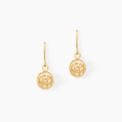 Boucles D'oreilles Pendantes Fidelia Boules Or Jaune