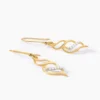 Boucles D'Oreilles Pendantes Suresh Or Jaune Oxyde De Zirconium