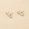 Boucles D'oreilles Pendantes Honor Argent Blanc