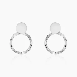 Boucles D'oreilles Pendantes Merrilie Argent Blanc