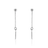 Boucles D'oreilles Pendantes Argent Blanc Maic