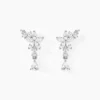 Boucles D'oreilles Pendantes Bertha Argent Blanc Oxyde De Zirconium