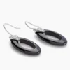 Boucles D'oreilles Pendantes Peer Argent Blanc Oxyde De Zirconium