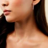 Boucles D'Oreilles Pendantes Lexane Argent Blanc Oxyde De Zirconium