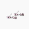 Boucles D'oreilles Pendantes Angelika Argent Blanc Pierre De Synthese