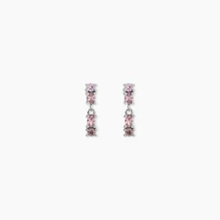 Boucles D'oreilles Pendantes Angelika Argent Blanc Pierre De Synthese
