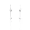 Boucles D'oreilles Pendantes Shaneze Argent Blanc