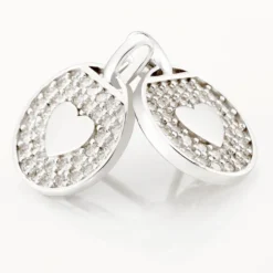 Boucles D'oreilles Pendantes Ivany Argent Blanc Oxyde De Zirconium