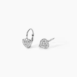 Boucles D'oreilles Pendantes Lottie Argent Blanc Turquoise