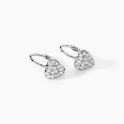 Boucles D'oreilles Pendantes Lottie Argent Blanc Turquoise