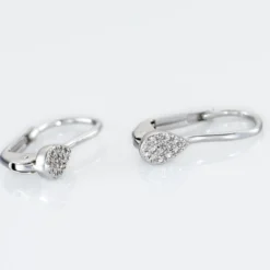Boucles D'oreilles Pendantes Or Blanc Urzula Diamants