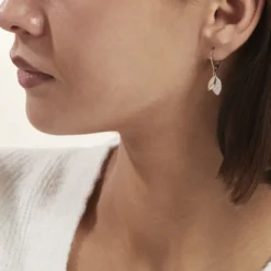 Boucles D'oreilles Pendantes Plaqué Or Jaune Simao Oxydes De Zirconium