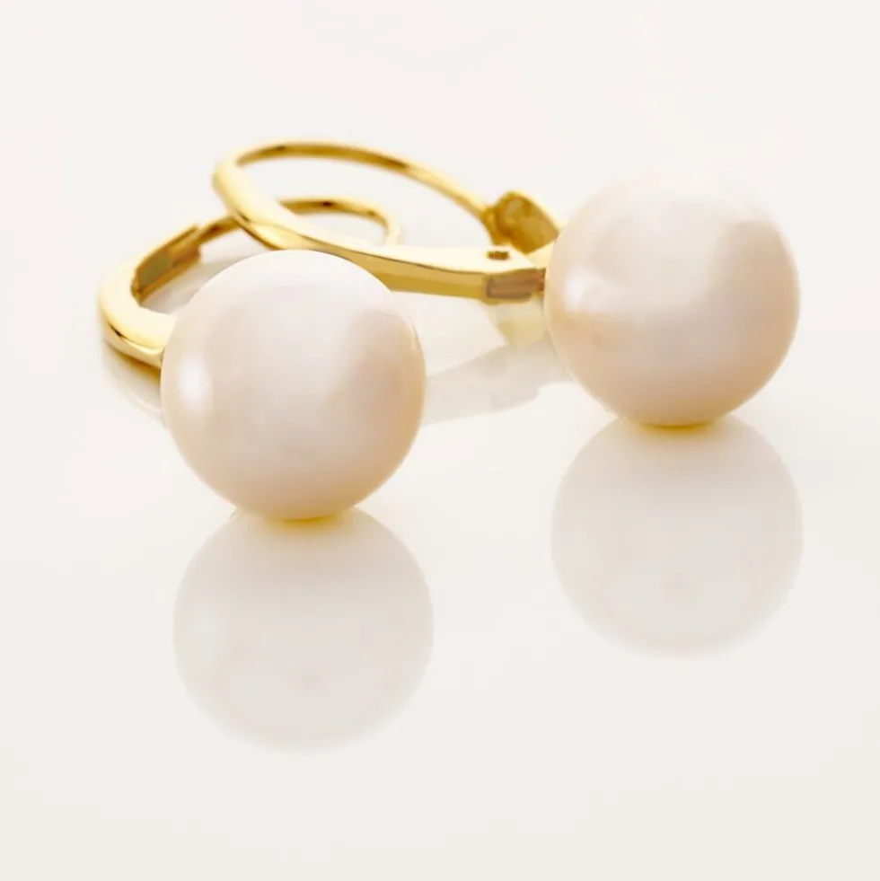 Boucles D'oreilles Pendantes Cecilius Or Jaune Perle De Culture