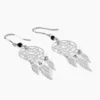 Boucles D'oreilles Pendantes Dream Catcher Argent Pierre De Synthese