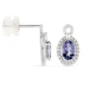 Boucles D'oreilles Pendantes Dally Or Blanc Oxyde De Zirconium Iolite