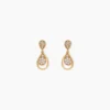 Boucles D'oreilles Pendantes Mahalya Plaqué Or Oxyde De Zirconium