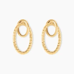 Boucles D'Oreilles Pendantes Cameline Or Jaune