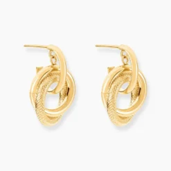 Boucles D'Oreilles Pendantes Boudicca Or Jaune