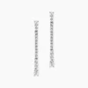 Boucles D'oreilles Pendantes Amenis Argent Blanc Oxyde De Zirconium
