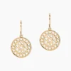 Boucles D'oreilles Pendantes Celso Plaqué Or Jaune