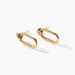 Boucles D'oreilles Pendantes Pluie D'Eclat Or Blanc Saphir