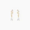 Boucles D'oreilles Pendantes Cegolene Or Jaune Oxyde De Zirconium