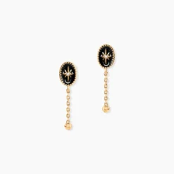 Boucles D'Oreilles Pendantes Alerya Plaqué Or Jaune Oxyde De Zirconium