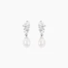Boucles D'Oreilles Pendantes Elea Argent Blanc Perle De Culture Oxyde De Zirconium