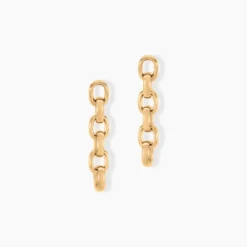 Boucles D'oreilles Pendantes Lilla Plaqué Or Jaune