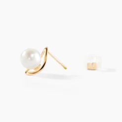 Boucles D'oreilles Pendantes Isaure Or Jaune Perle De Culture