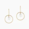 Boucles D'oreilles Pendantes Salvine Or Jaune Perle De Culture