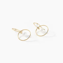 Boucles D'oreilles Pendantes Salvine Or Jaune Perle De Culture