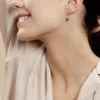 Boucles D'oreilles Pendantes Argent Blanc Stieg