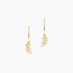 Boucles D'oreilles Pendantes Adansonia Or Jaune