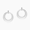 Boucles D'oreilles Pendantes Saffy Acier Blanc