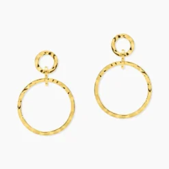 Boucles D'oreilles Pendantes Oia Acier Jaune