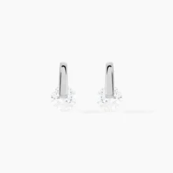 Boucles D'oreilles Pendantes Vera Argent Blanc Oxyde De Zirconium