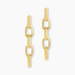 Boucles D'oreilles Pendantes Auray Acier Jaune