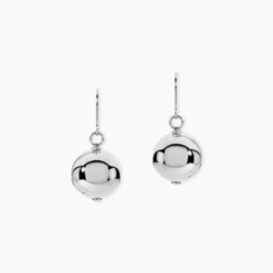 Boucles D'oreilles Pendantes Bilou Acier Blanc