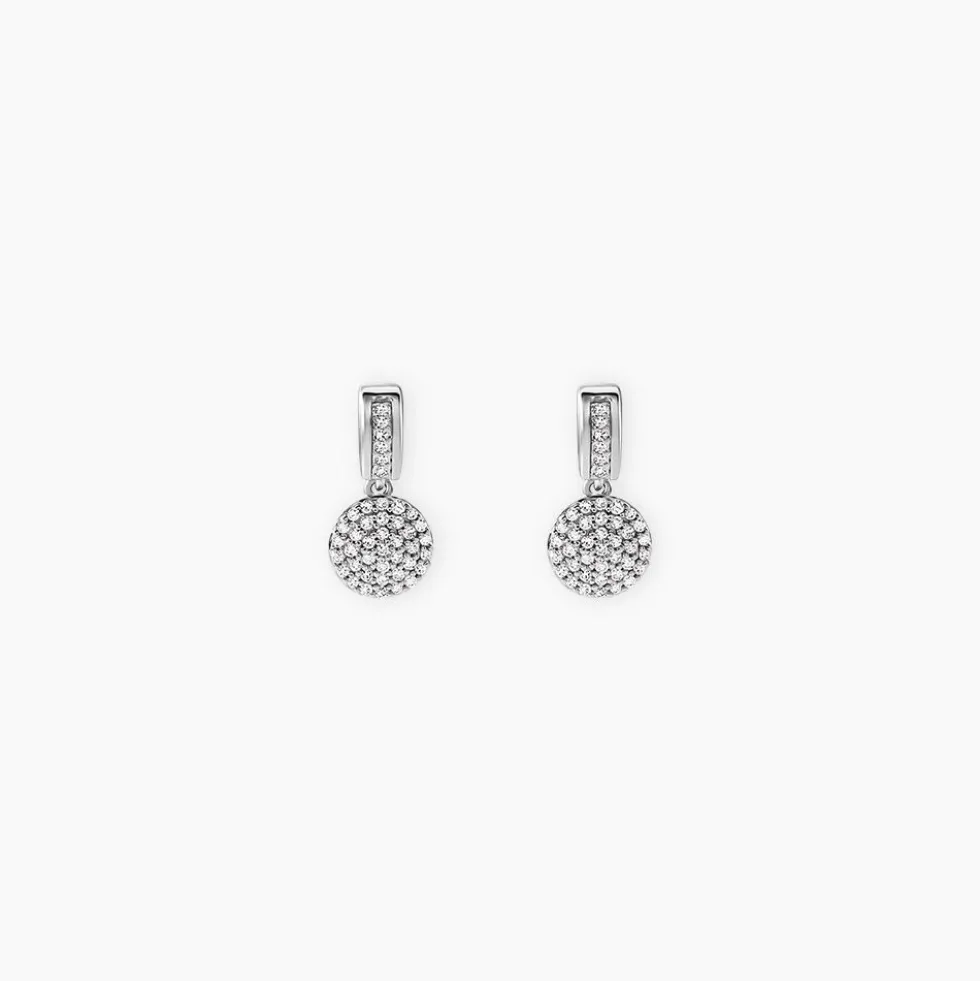 Boucles D'oreilles Pendantes Lisyae Or Blanc Diamant