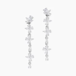 Boucles D'Oreilles Pendantes Feeria Argent Blanc Oxyde De Zirconium