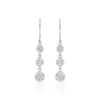Boucles D'oreilles Pendantes Sandra Argent Blanc Oxyde De Zirconium