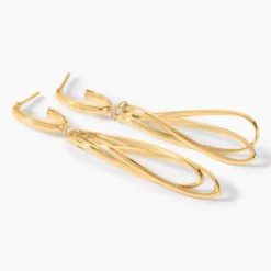 Boucles D'Oreilles Pendantes Boudicca Or Jaune