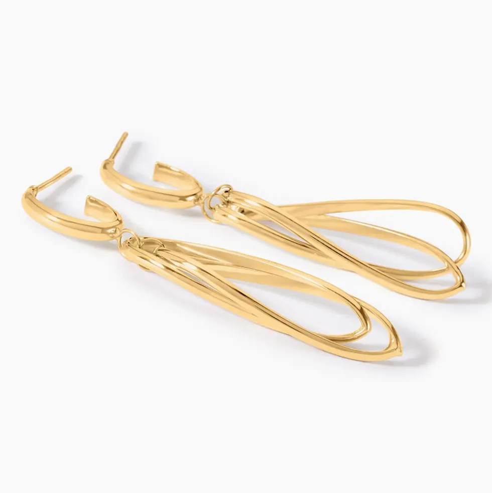 Boucles D'Oreilles Pendantes Boudicca Or Jaune