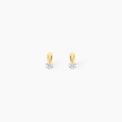 Boucles D'oreilles Pendantes Clementa Or Jaune Oxyde De Zirconium