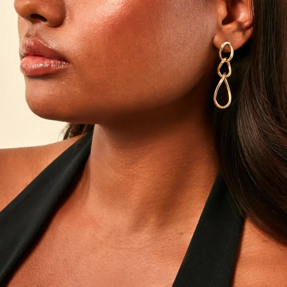 Boucles D'Oreilles Pendantes Edmondo Or Jaune