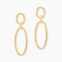 Boucles D'Oreilles Pendantes Franklyn Or Jaune