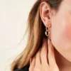 Boucles D'oreilles Pendantes Meallan Or Jaune