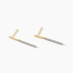 Boucles D'oreilles Pendantes Alayna Or Jaune Diamant